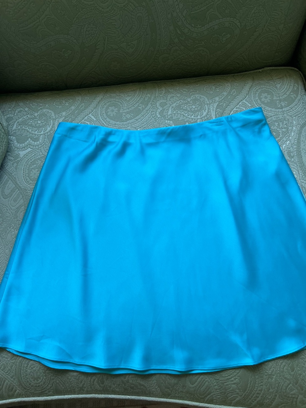 NWT J. Crew Gwen Mini Slip Skirt Size XL Caribbean Blue